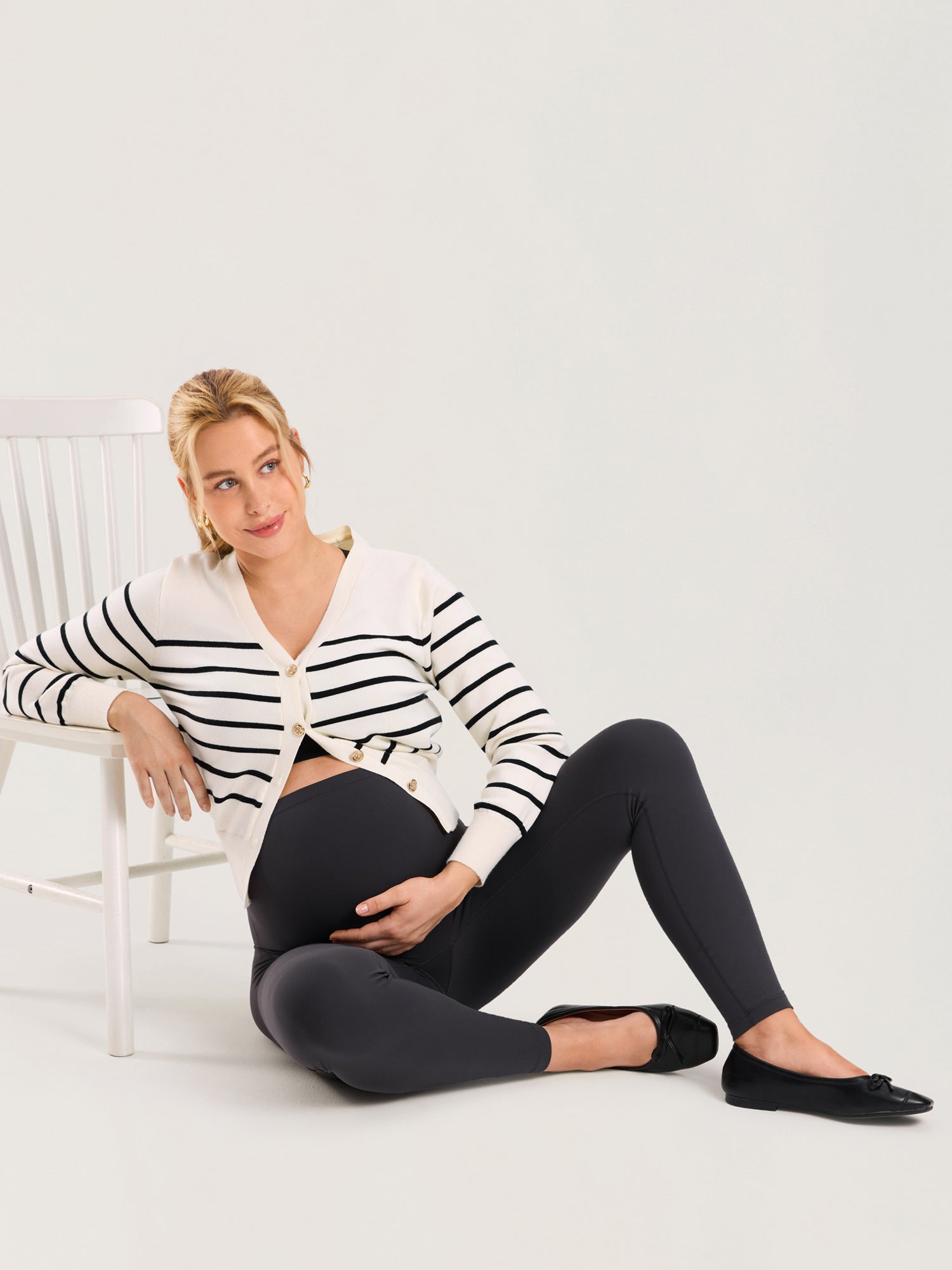 Natrelax® No Front Seam Maternity Leggings 25" Graphite Grey