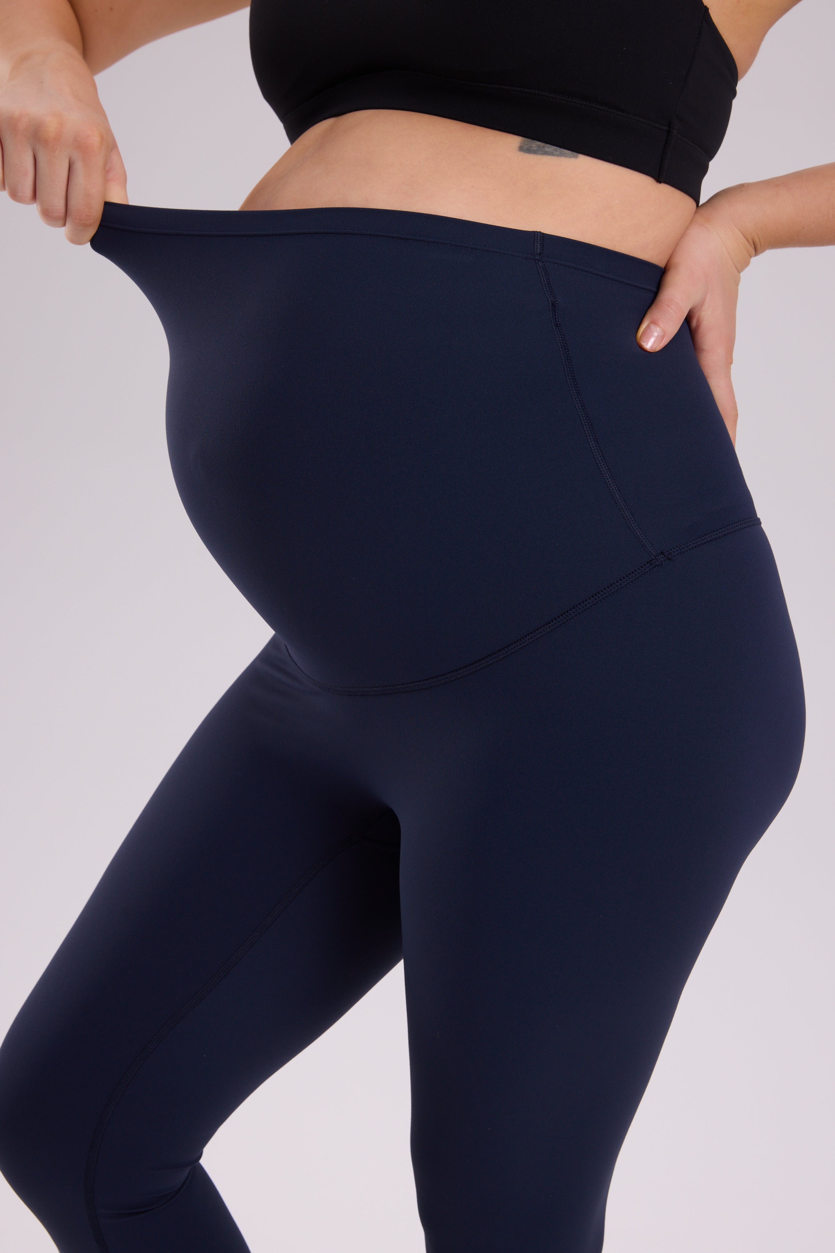 Natrelax® No Front Seam Maternity Leggings 25" Twilight Blue