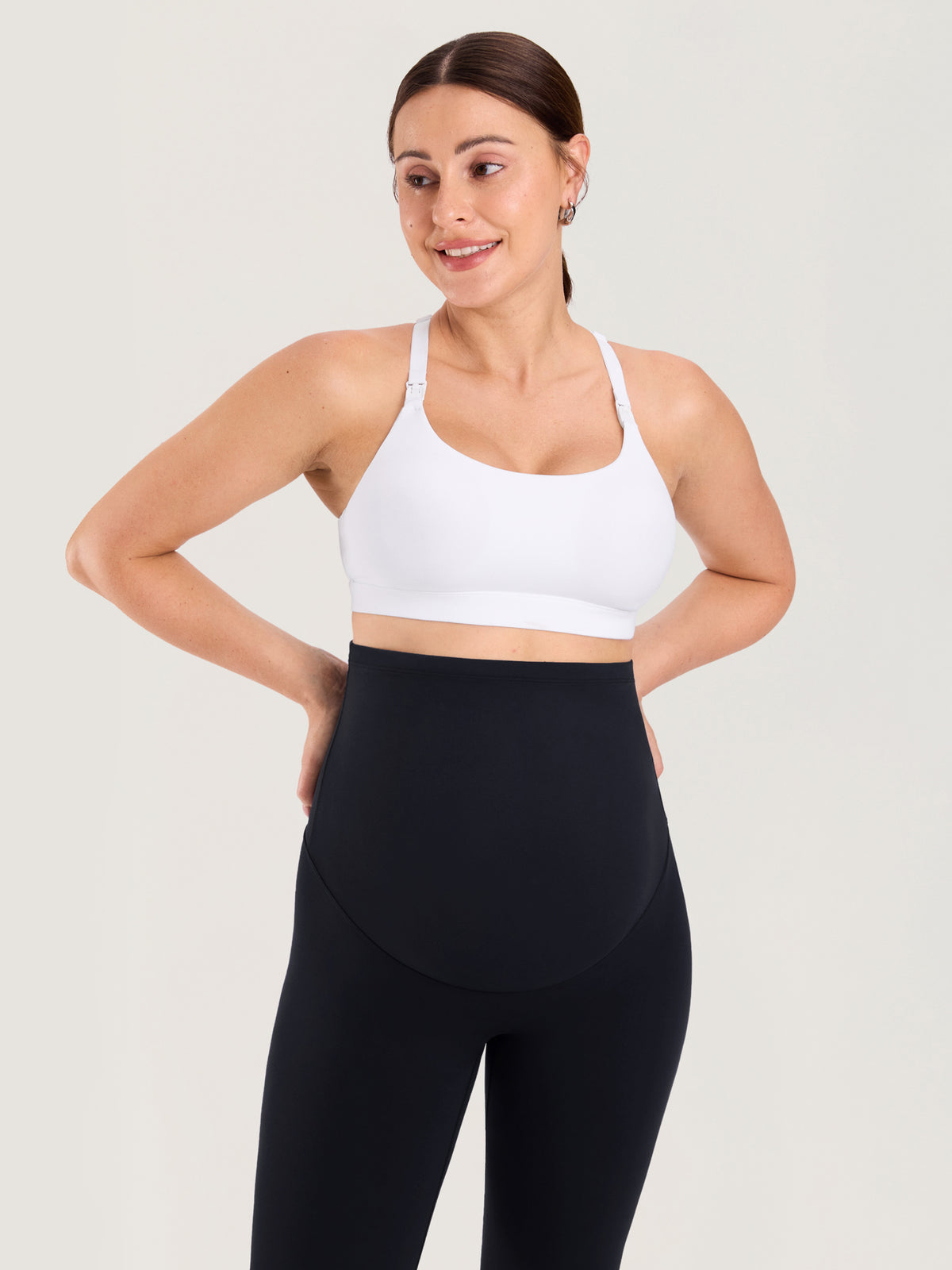 Natrelax® No Front Seam Maternity Flare Leggings 31.5" Black