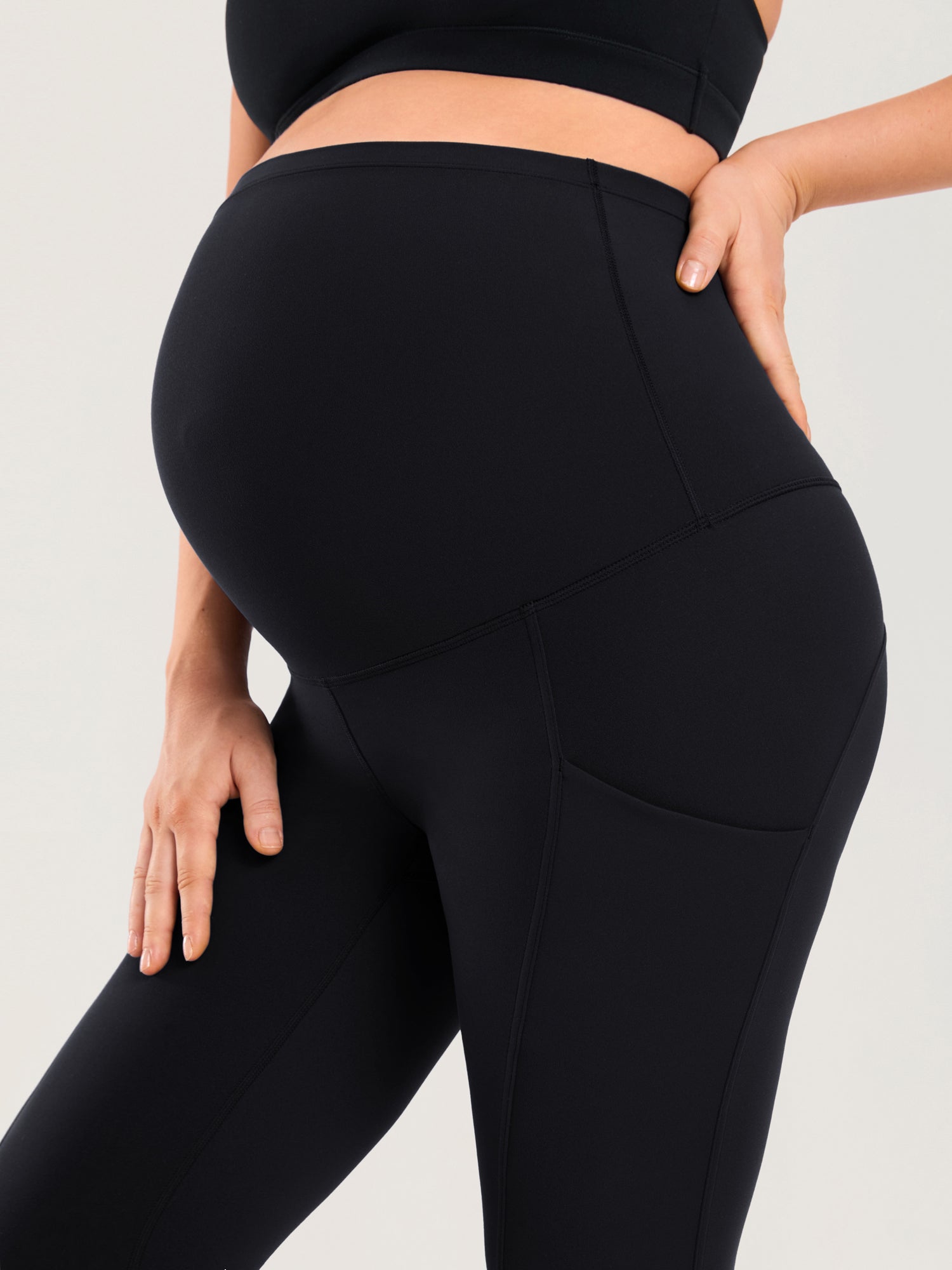 Natrelax® Maternity Leggings with Pockets 25" Black