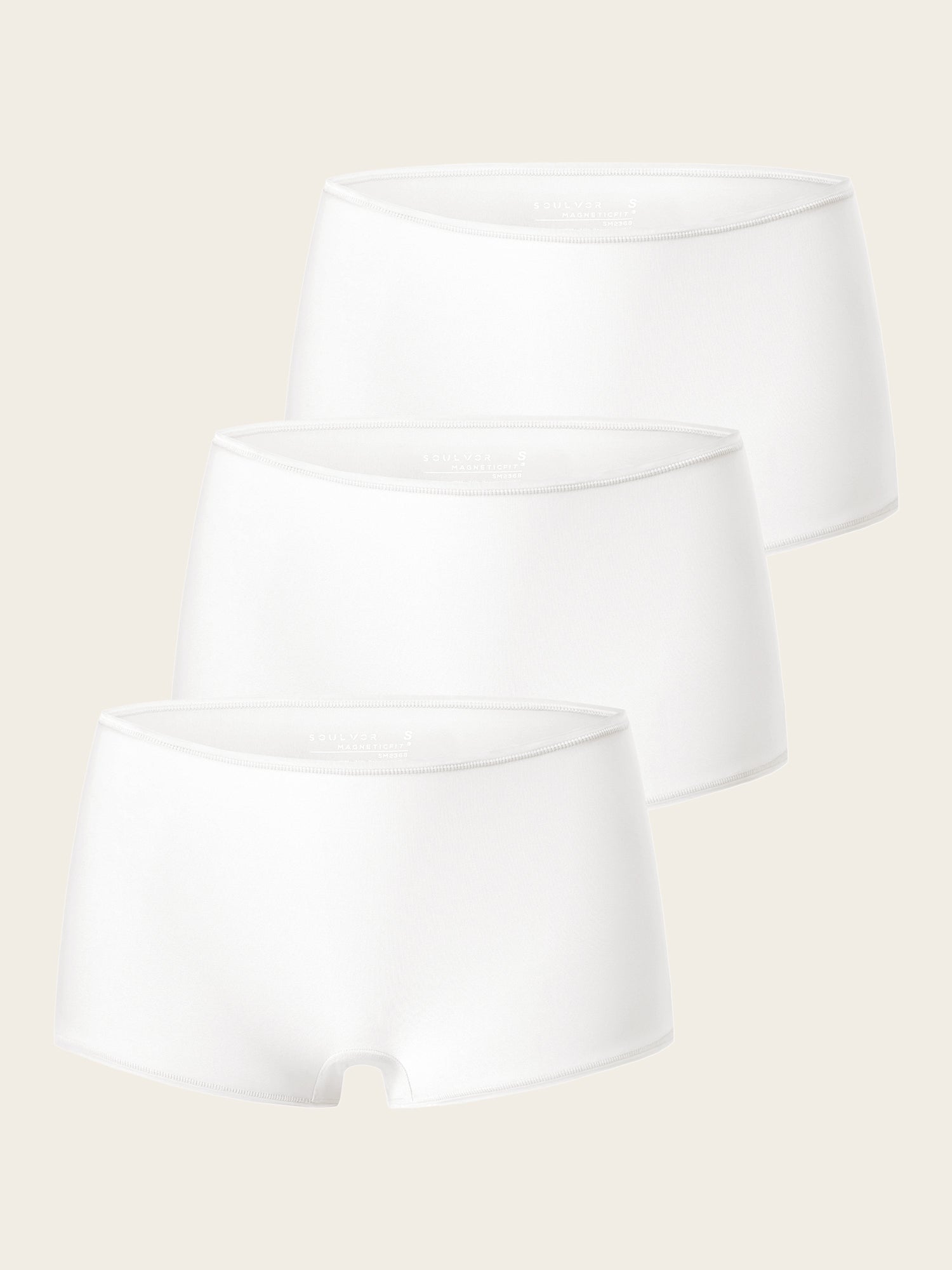 MagneticFit Stretchy Boy Short 3 Pack White (3pack)