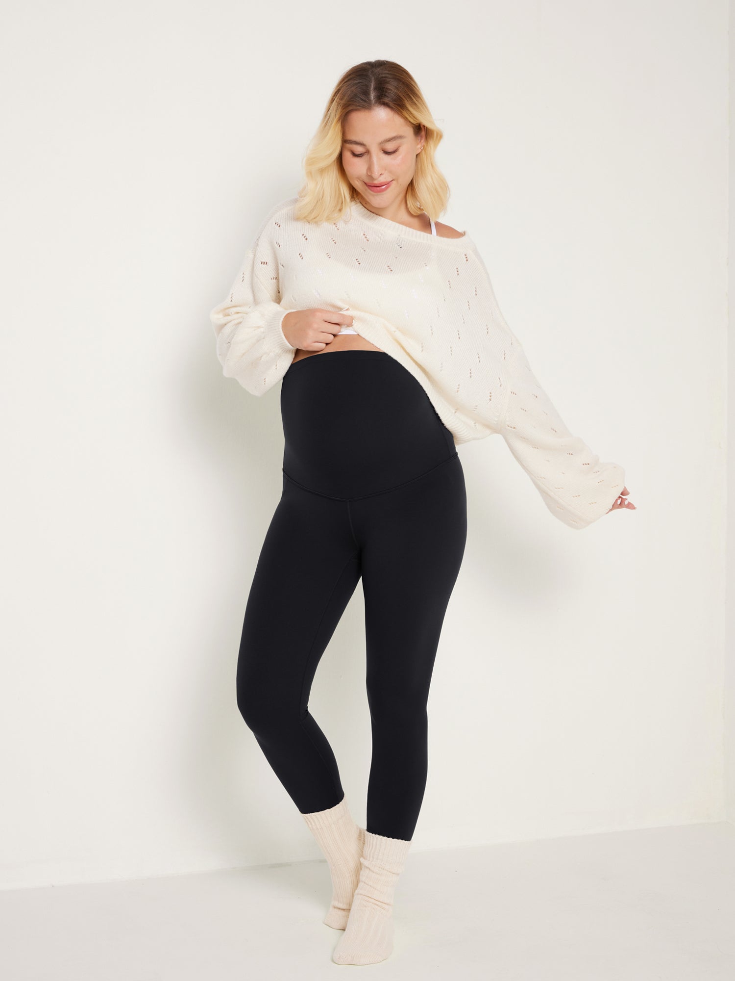 Natrelax® Maternity Leggings 28" - Super High Waist Black