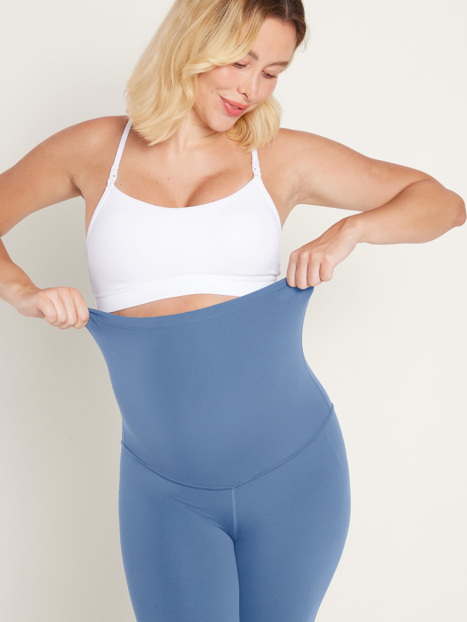 Natrelax® Maternity Leggings 28" - Super High Waist Oasis Blue
