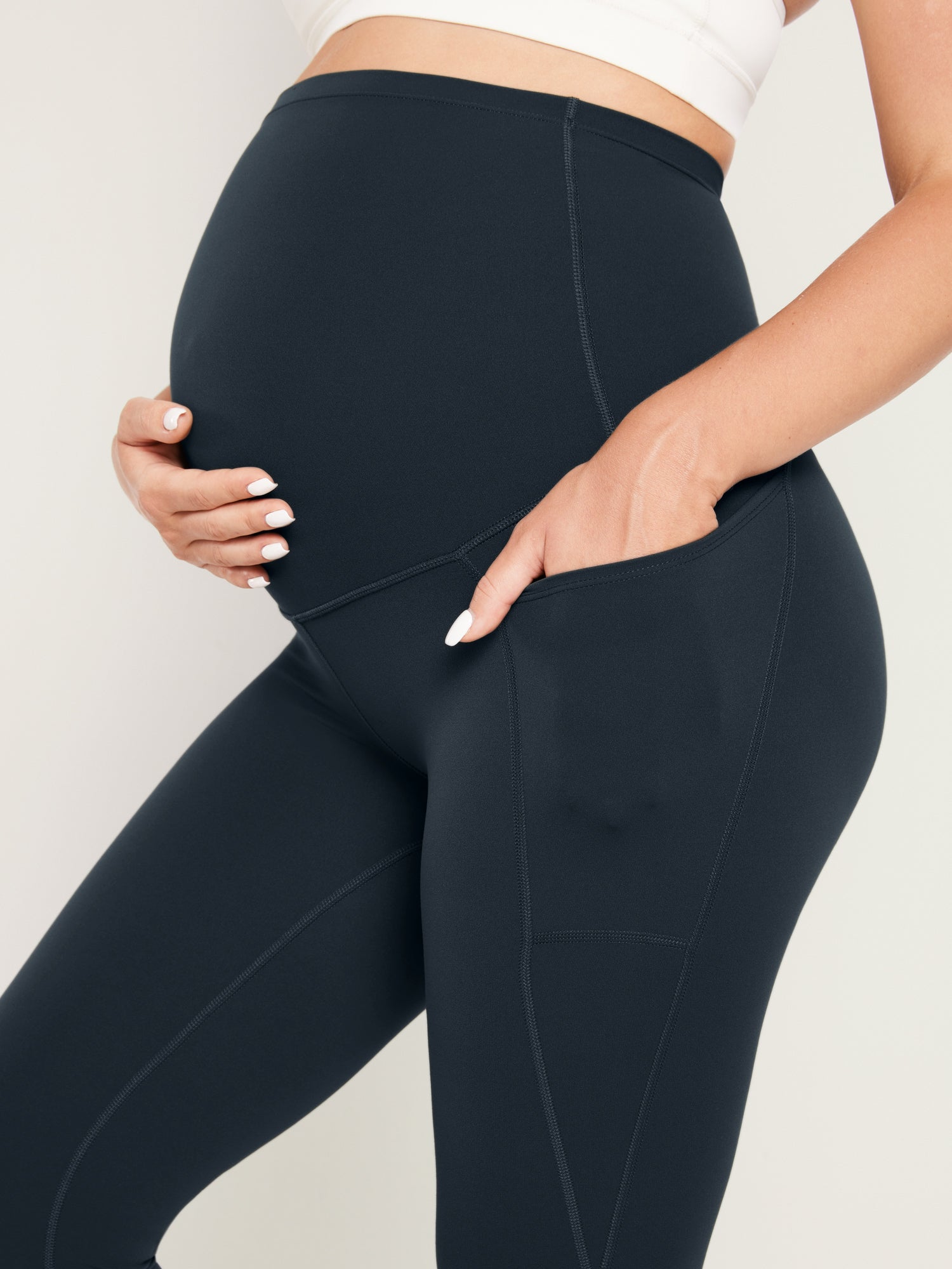 Natrelax® Maternity Leggings 25" - With Pockets True Navy