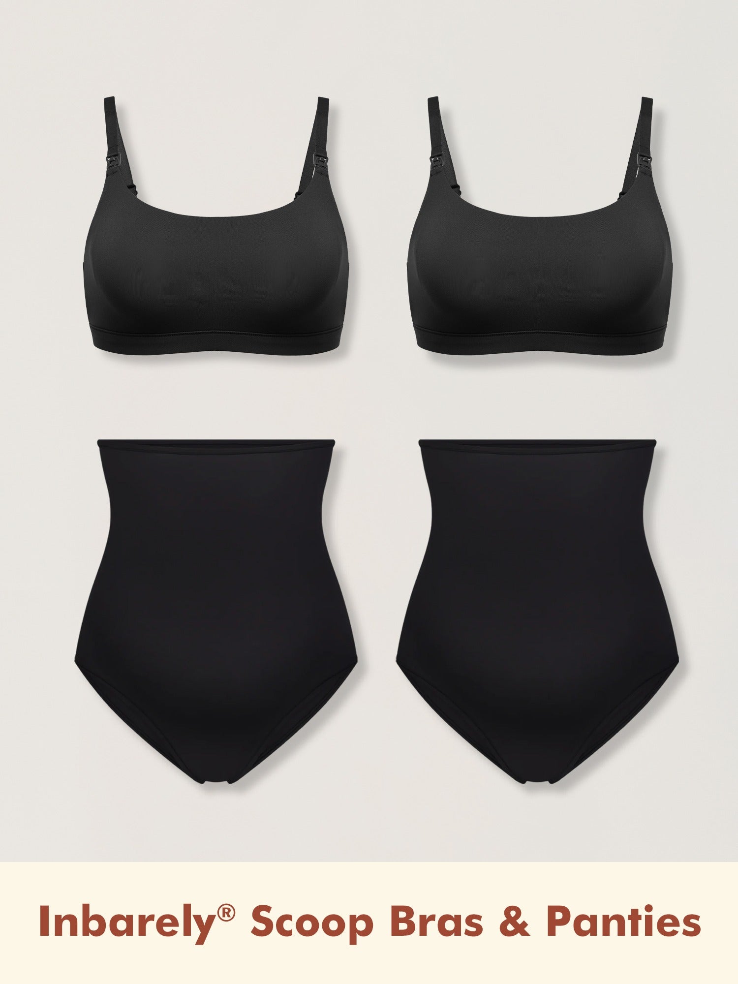 Inbarely® Scoop Nursing Bra & Panties