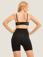 High Waist Shapewear Maternity Shorts|Seamless Black