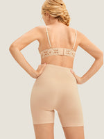 High Waist Shapewear Maternity Shorts|Seamless Beige