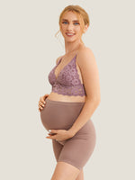 High Waist Shapewear Maternity Shorts|Seamless Mochaccino