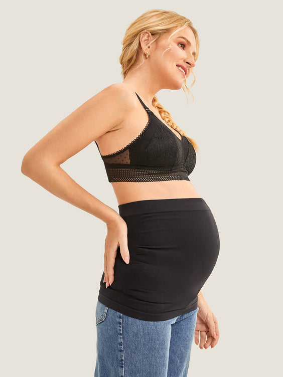 Pregnancy Belly Band|Seamless Black