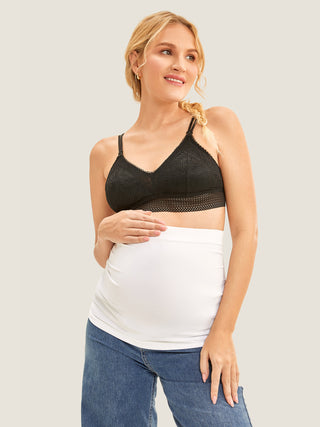 Pregnancy Belly Band|Seamless White