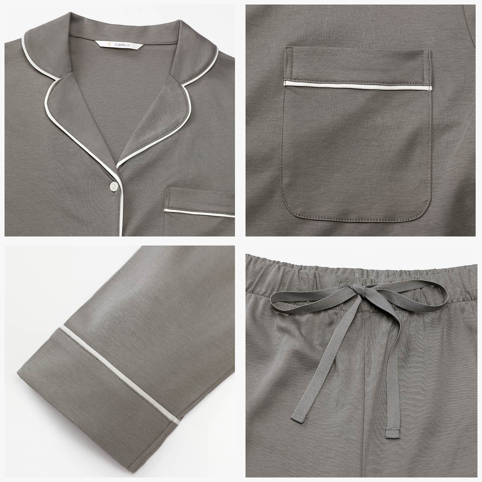 Maternity Coats Cotton Loungewear Neutral Gray