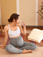 Casual Stretchy Maternity Joggers Neutral Gray