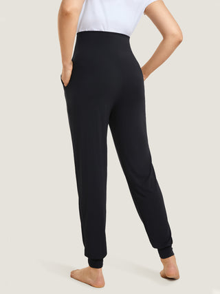 Casual Stretchy Maternity Joggers Black