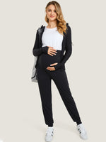 Casual Stretchy Maternity Joggers Black