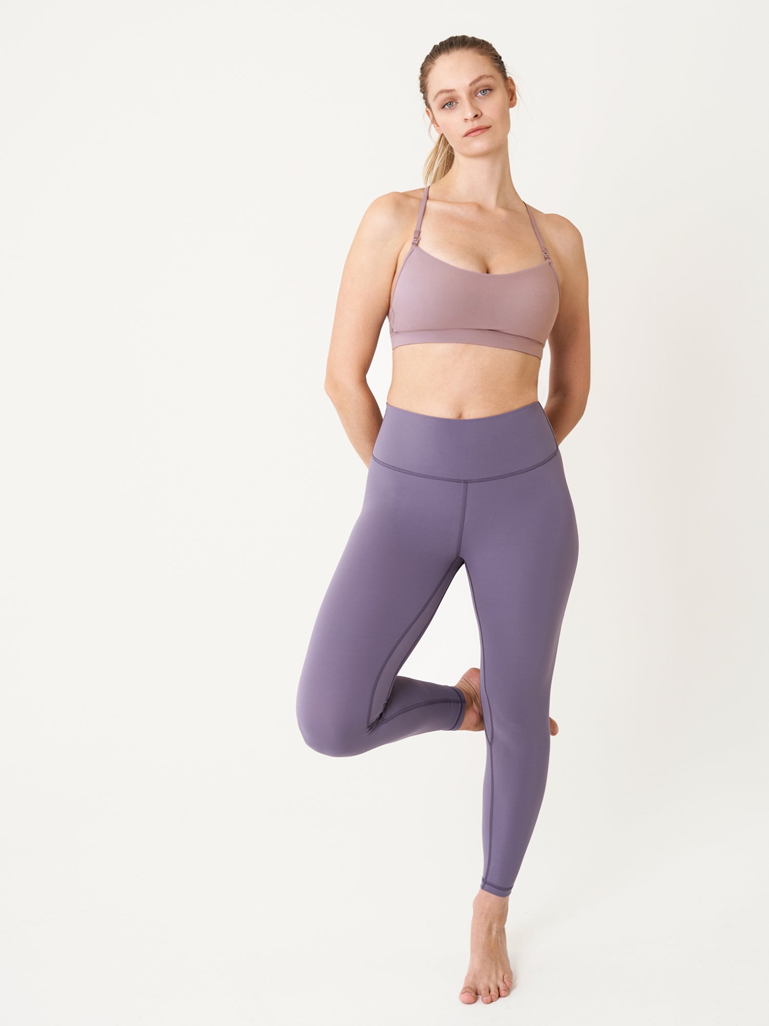 Natrelax™ Y Back Yoga Nursing Bra Rose Fragrant Purple