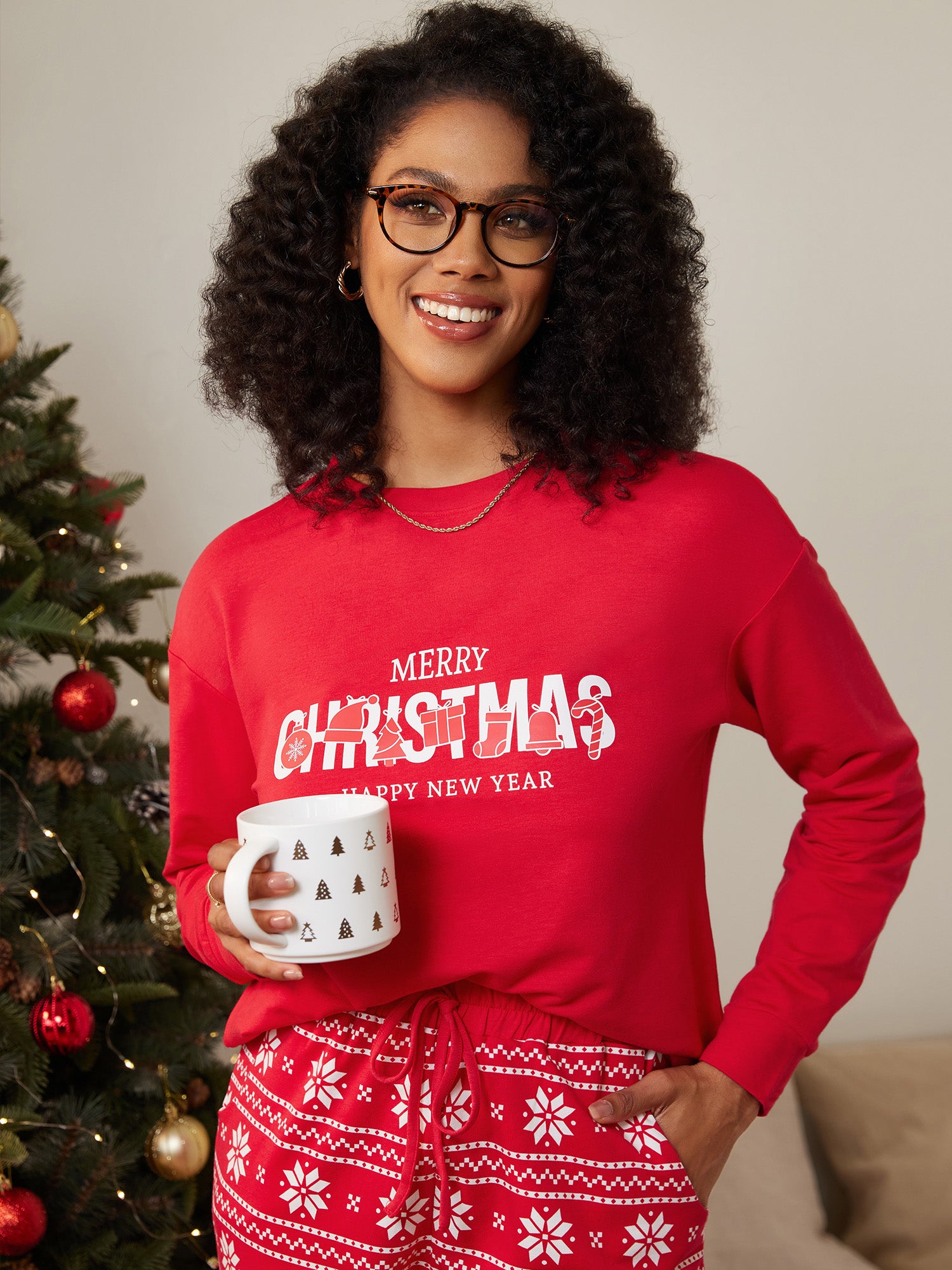 Cozy Soft Touch Lounge Set Merry Christmas