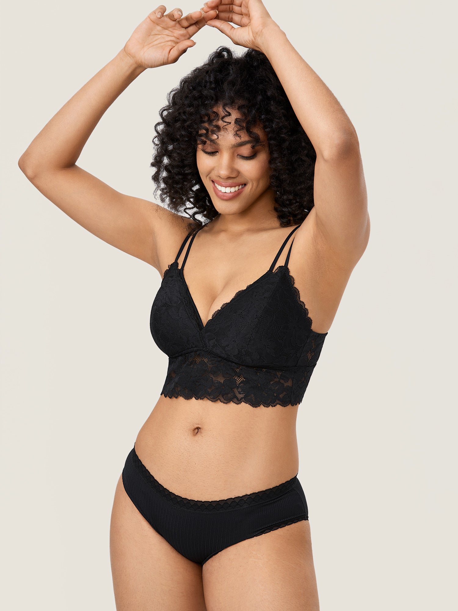 Never Boring Nursing Bralette Black