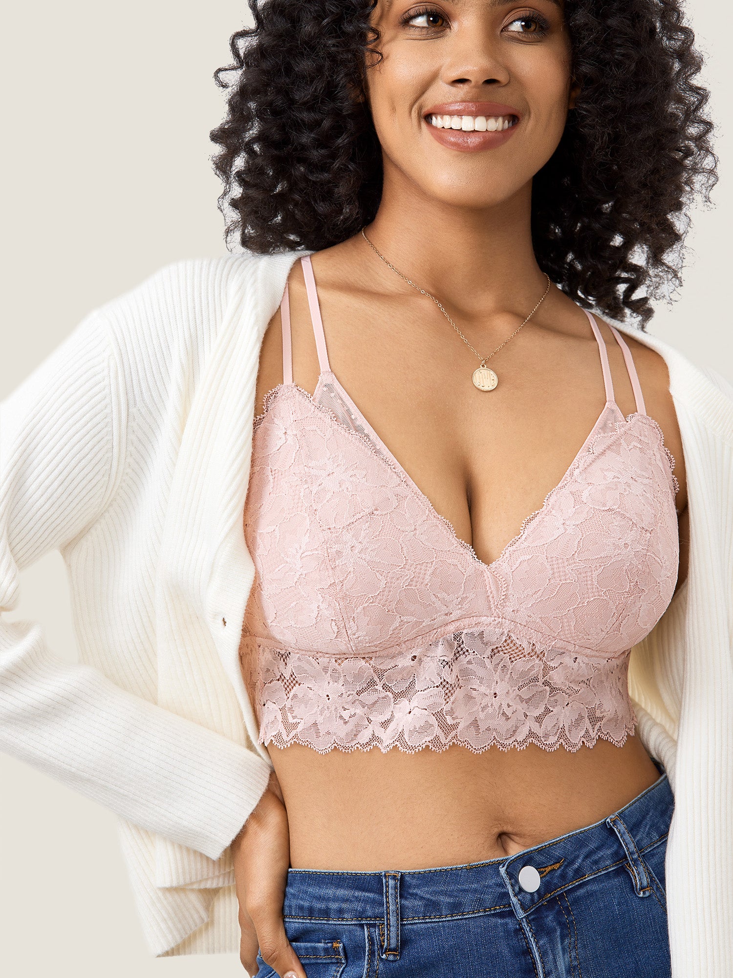 Never Boring Nursing Bralette Gentle Rose