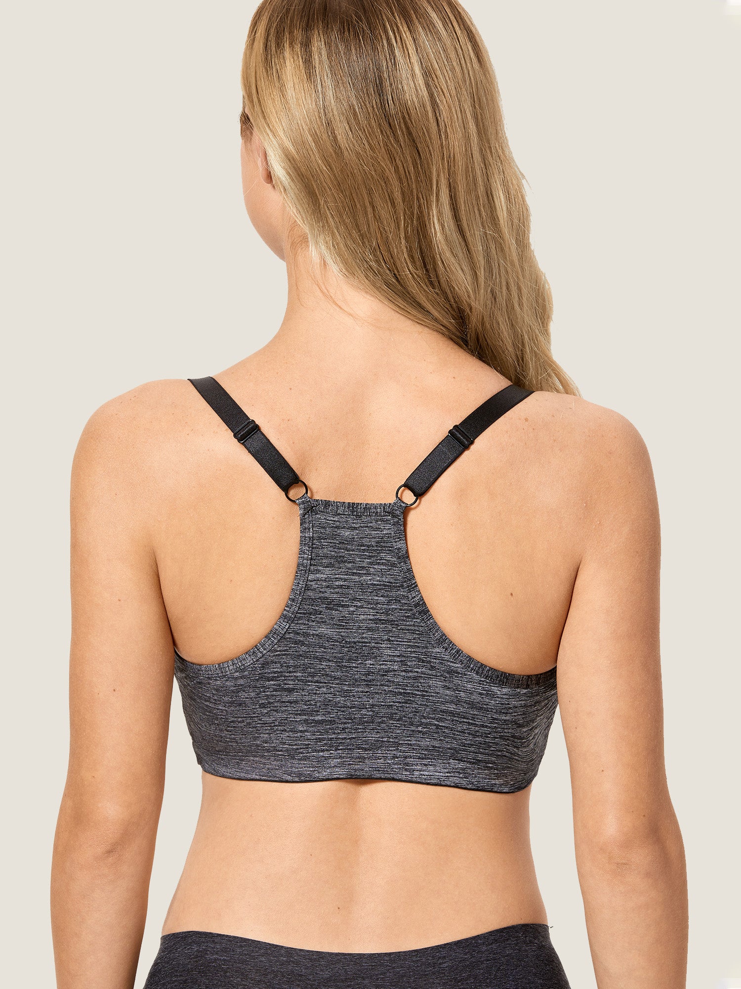 Racerback Sports Nursing Bra Charcoal Heather