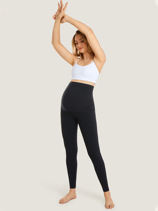 Ultra Soft Workout Maternity Leggings Black